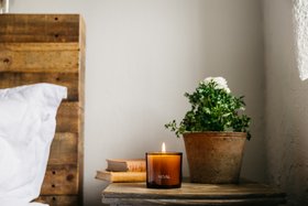 St Eval, Amber Glass Candle