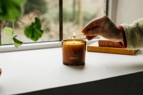St Eval, Amber Glass Candle