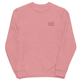 Organic Sea Pink Sweatshirt, #EF9DA0