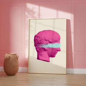 Ancient Man in Pink Poster