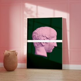 Emperor Pink and Green Wall Print