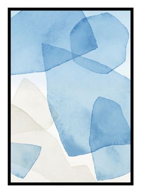 Blue Ice Abstract Art Print