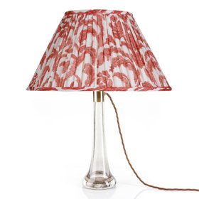 FERMOIE OVAL LAMPSHADE RED MARLBOROUGH PG 097 LIGHTWEIGHT LINEN