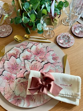 Washed Linen Napkin White by Nina D