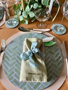 Linen Napkin Sage Green By Nina D