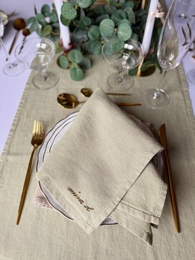 Sage Washed Linen Napkin by Nina D