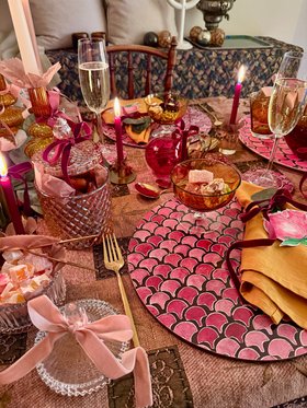 Nina D Christmas Table Turkish Delight Ida Lilja Round Placemat