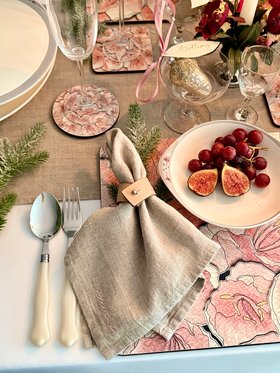 Natural Linen Napkin Scandinavian Christmas Table Nina D