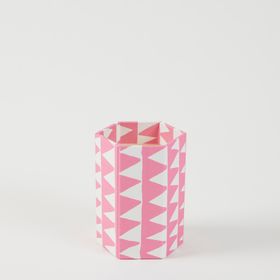 Pen Pot - Bunting - Pink