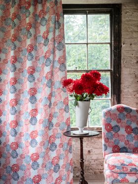 Molly Mahon  Bloom Collection Dahlia Crimson Indigo Lifestyle
