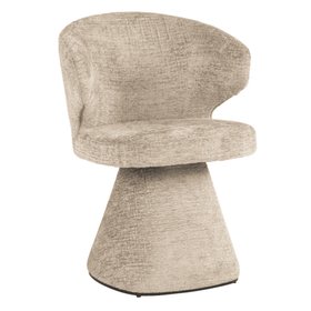 Marnie Sand Chenille Curved Dining Chair