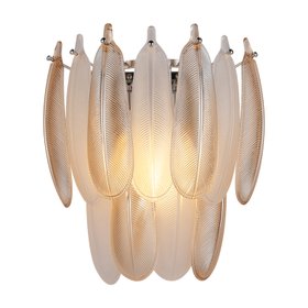 Sable Glass Feather Statement Wall Light