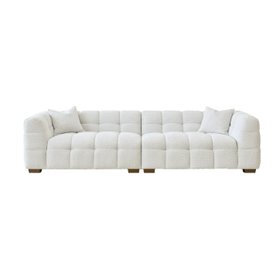 Bubble Oatmeal Boucle 4 Seater Sofa