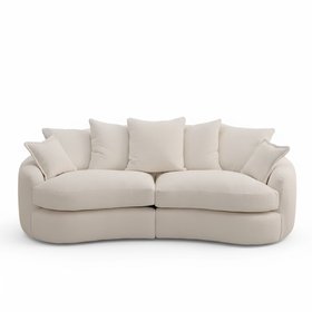Aurelia Cream Boucle Curved Pillowback Sofa Range
