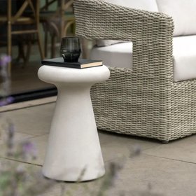 Tuscany Stone Indoor/Outdoor Round Side Table