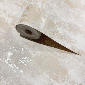 Dulcie Cream & Gold Metallic Wallpaper