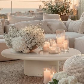 Cale Concrete Rounded Outdoor Coffee Table