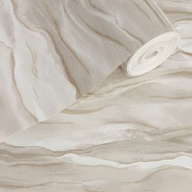 Florence Neutral Taupe Gold Cloud Effect Wallpaper