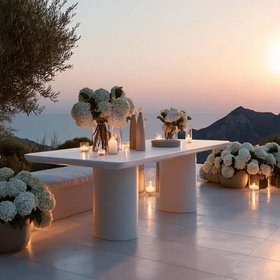 Riom Concrete Rectangular Outdoor Dining Table