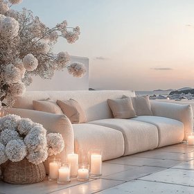 Jae Cream Upholstered Outdoor Sofa