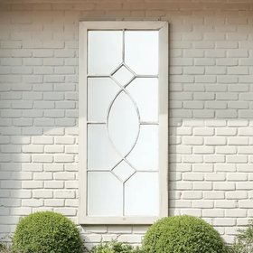 Hvar White Patterned Outdoor Mirror