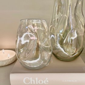 Arina Mini Decorative Iridescent Glass Abstract Vase