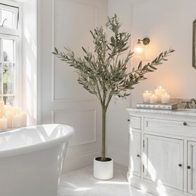 Medium Faux Olive Tree in Ceramic Pot