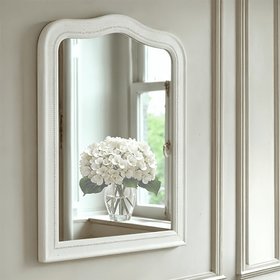 Alpar White Wooden Arch Wall Mirror