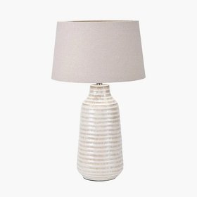 Alfama Neutral Ceramic Scratch Effect Table Lamp