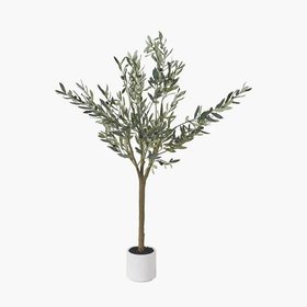 Medium Faux Olive Tree in Ceramic Pot