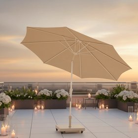 Talter Cream Outdoor Parasol with Base