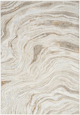 Anthea Beige & Cream Swirl Effect Abstract Rug