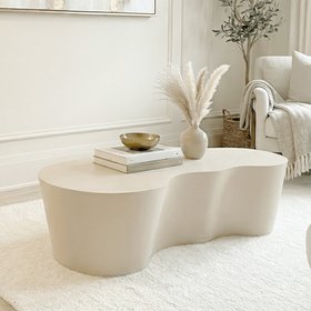 Sintra Concrete Abstract Wave Indoor/Outdoor Coffee Table