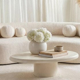 Wellington Beige Oval Coffee Table