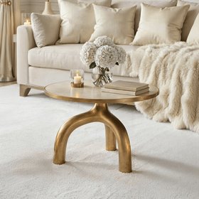 Ginza Gold & Cream Round Coffee Table