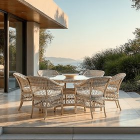 Corsica Rattan 6 Seater Outdoor Dining Set