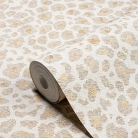 Kenzie Cream Leopard Print Wallpaper