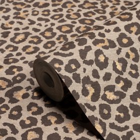 Kenzie Brown Leopard Print Wallpaper