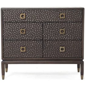 Osmund Dark Hammered Oak Effect 5 Drawer Chest