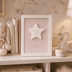 'A Little Star is Born' Mini Pink Framed Art
