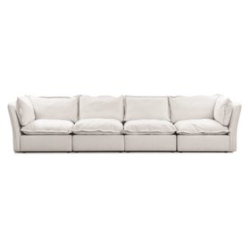 Mallow Coastal Weave Linen 4 seater Sofa
