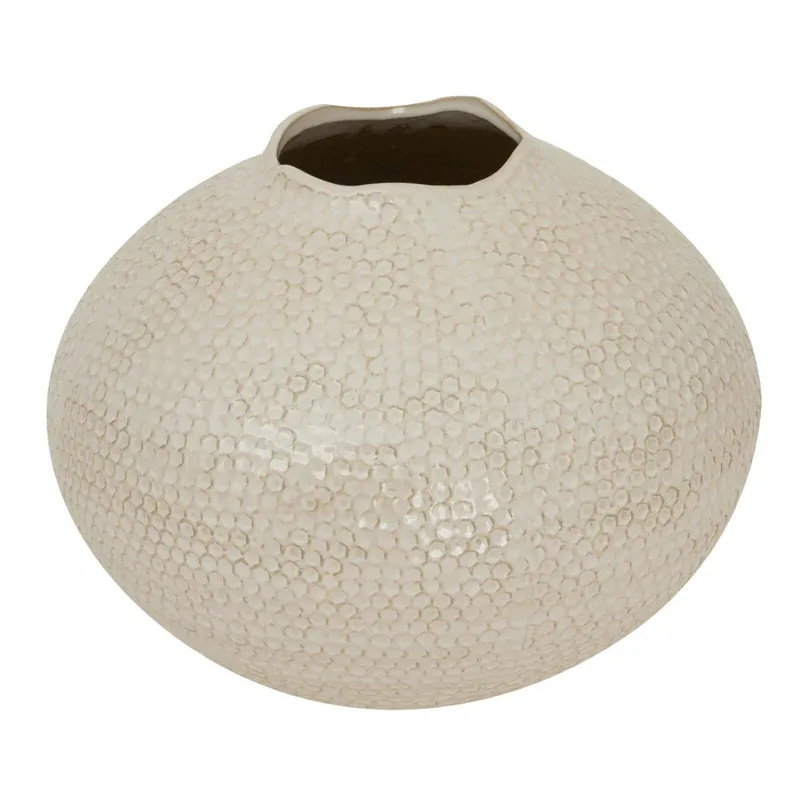 Janou Large Cream Mottled Vase