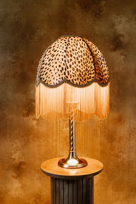 The Barbara Leopard Print Fringed Lampshade