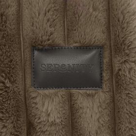Serenity Ribbed Faux Fur Blanket - Chocolate Brown