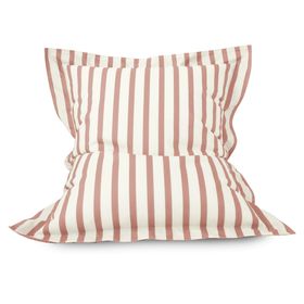 Striped Squarbie Beanbag - Indoor/Outdoor - Dusky Pink