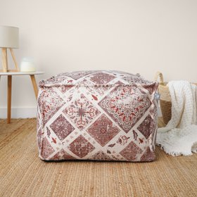 Square Pouffe - Snug Boucle - Morrocan Tile