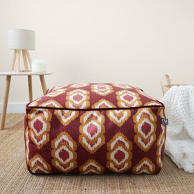 Velvet Adult Box Floor Cushion - IKAT