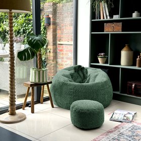 Slouchbag Adult Beanbag - Snug Boucle - Moss Green