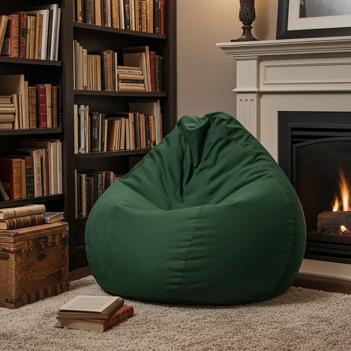 Slouchbag Adult Beanbag - Velvet - Emerald Green