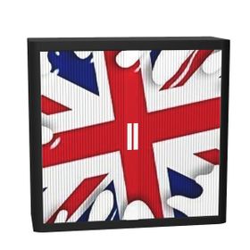 Tambour Flags Cupboard 100 H with 2 shelves EOTAM1M - Flags